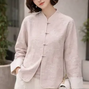Embroidered Linen Jacket